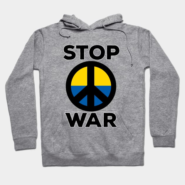 Stop War Flag of Ukraine Hoodie by DiegoCarvalho